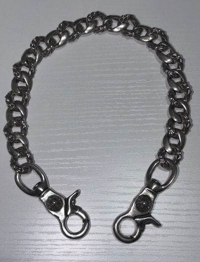 Chrome Hearts Fancy Link Chain 2 Clip Short "Silver"