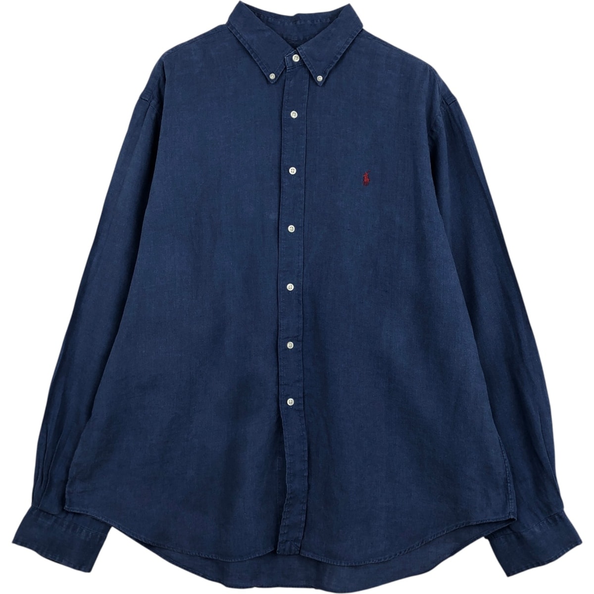 古着 ラルフローレン Ralph Lauren 長袖 リネン ボタンダウンシャツ メンズXXL相当/eaa628917
