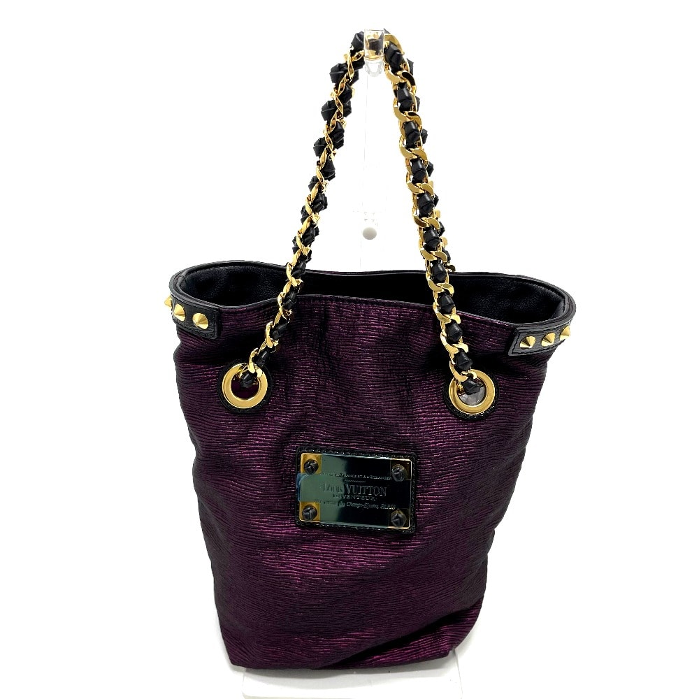 ルイヴィトン LOUIS VUITTON ドゥブルジュ ネオノエ の付属品 ハンドバッグ/手提げ カバン チェーン トートバッグ キャンバス/レザー パープル/ブラック