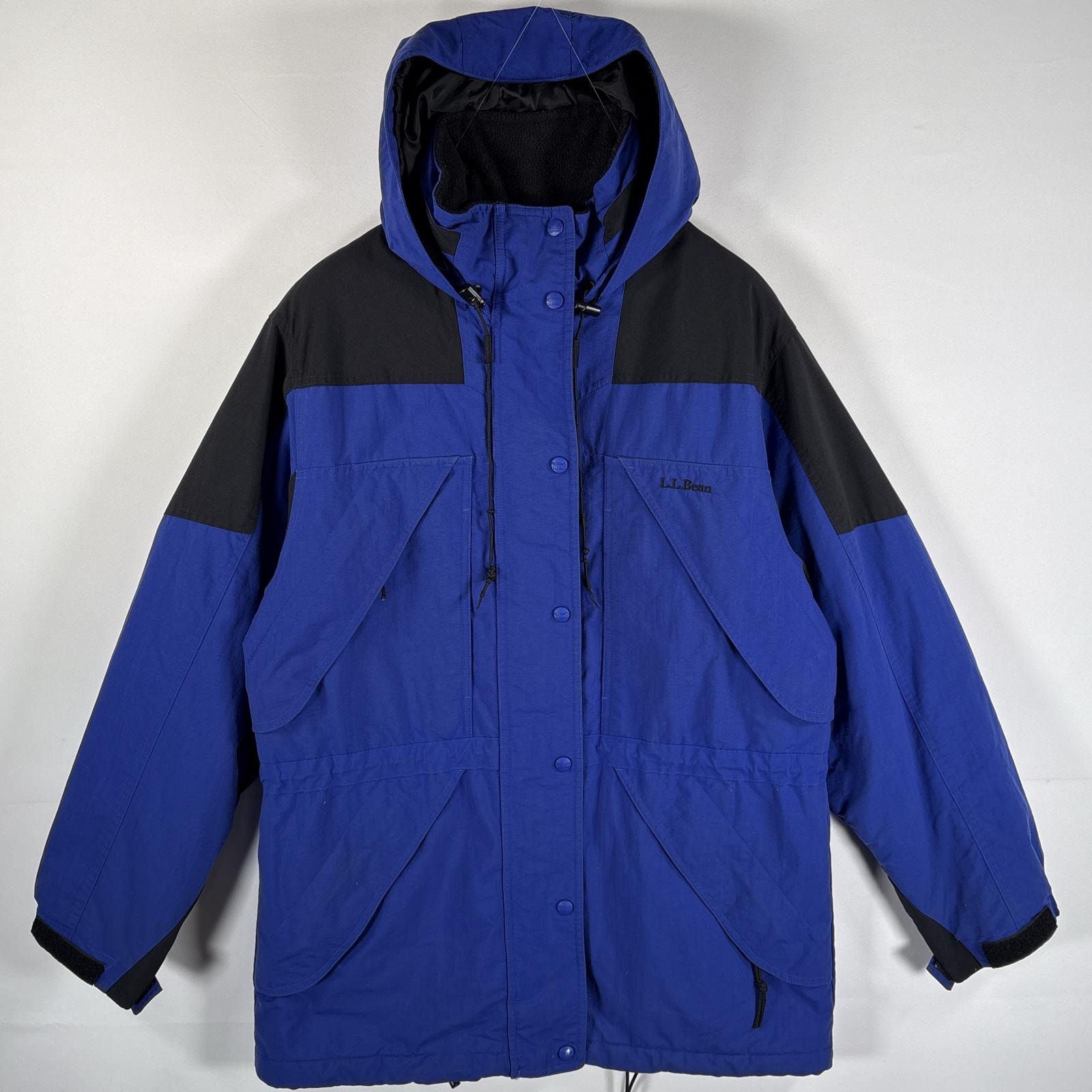 古着 80's~90's/80年代~90年代 エルエルビーン L.L.Bean マウンテンパーカー ワンポイントロゴ ブルー ブラック ツートン レディース
