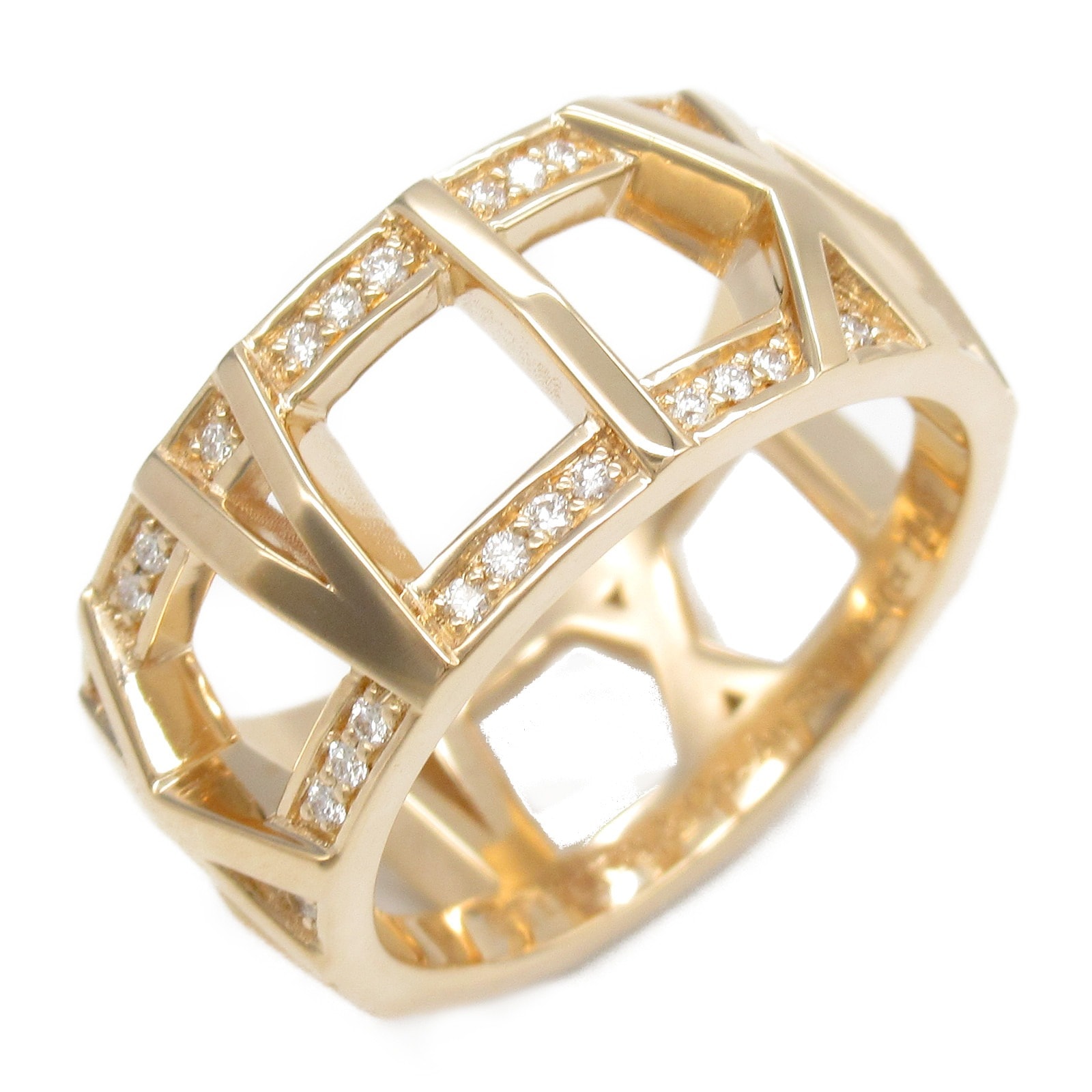 ティファニー TIFFANY&CO アトラス Xオープン ダイヤ リング リング・指輪 ジュエリー K18PG(ピンクゴールド) ダイヤモンド レディース クリア系 【中古】