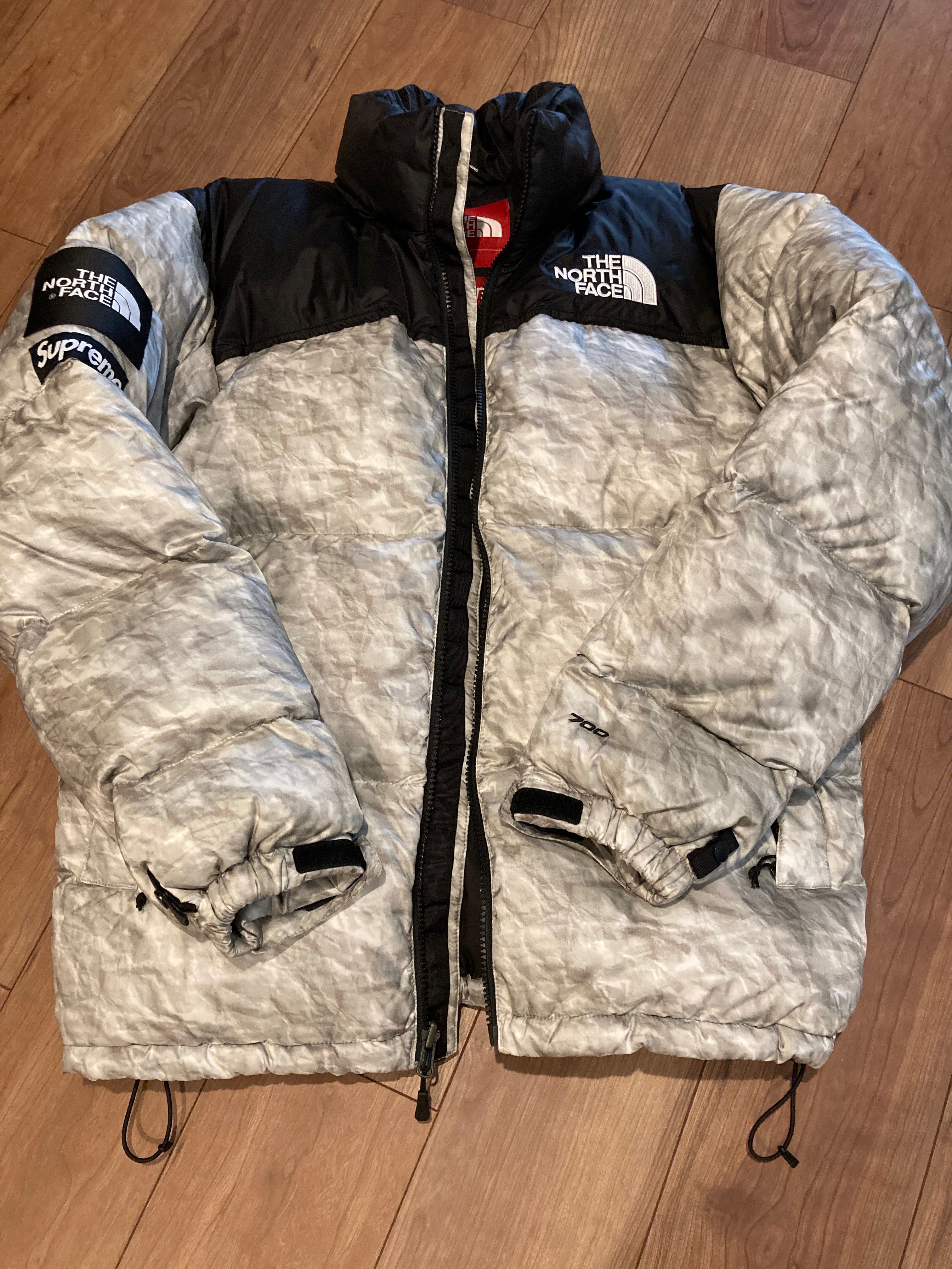Supreme x The North Face Nuptse Jacket "White Paper Print"