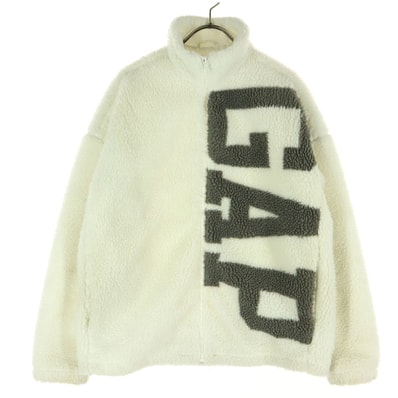 GAP ギャップ ビッグロゴ 長袖 ボアジャケット XXS ホワイト