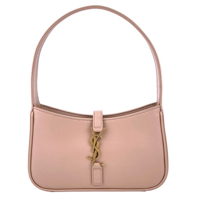 SAINT LAURENT サンローラン LE 5 À 7 MINI ル サンカセット ミニ カサンドラロゴ ホーボーバッグ ハンドバッグ 7103182R レザー カーフ ベージュ レディース【中古】