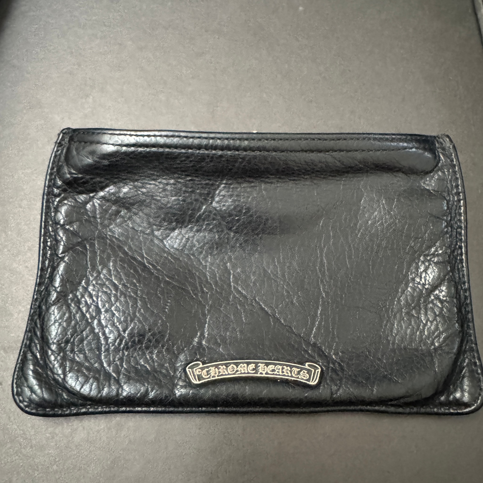 Chrome Hearts #2 Change Purse Dagger Zip Coin Case "Black"