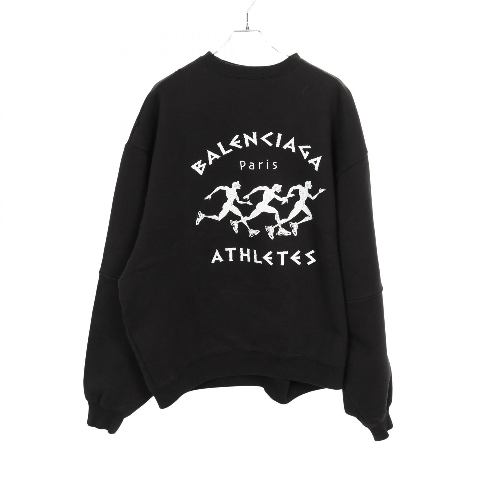 バレンシアガ BALENCIAGA ATHLETES スウェット 衣料品 トップス コットン メンズ ブラック系 【中古】