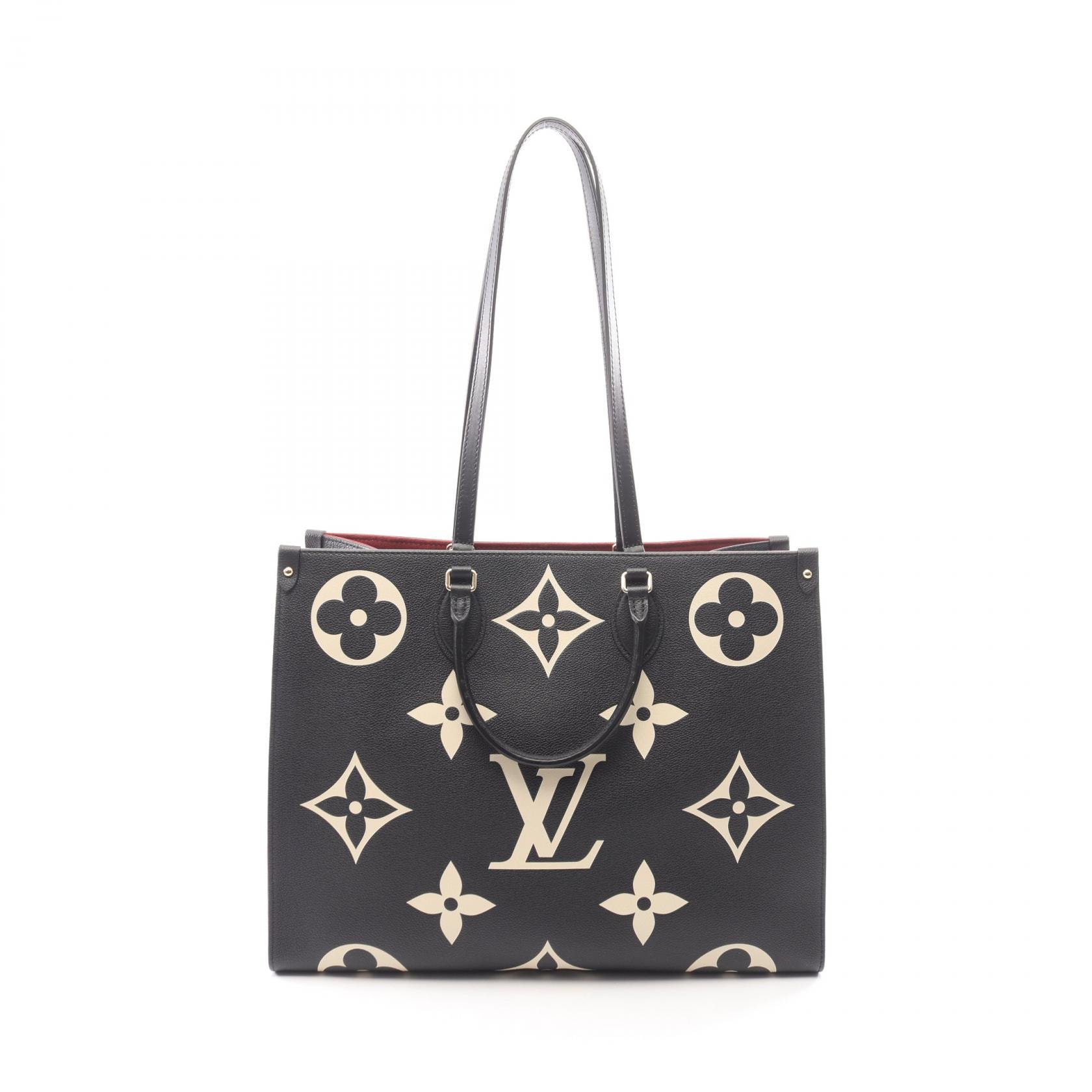 Louis Vuitton OnTheGo GM Bicolor Monogram Empreinte Leather "Noir/Beige"