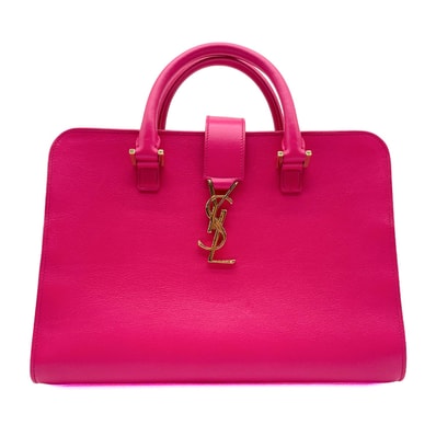 SAINT LAURENT サンローラン ベイビーカバス カサンドラ ハンドバッグ
424868 レザー ピンク レディース
【中古】