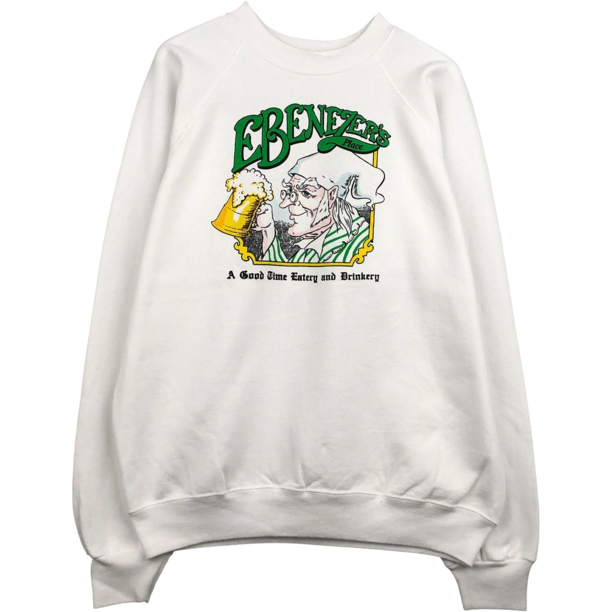 古着 80年代 ヘインズ Hanes POLY-COTTON 青タグ プリントスウェットシャツ トレーナー USA製 メンズL相当 ヴィンテージ/eaa591085