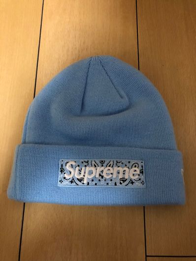 Supreme New Era® Box Logo Beanie "Blue"