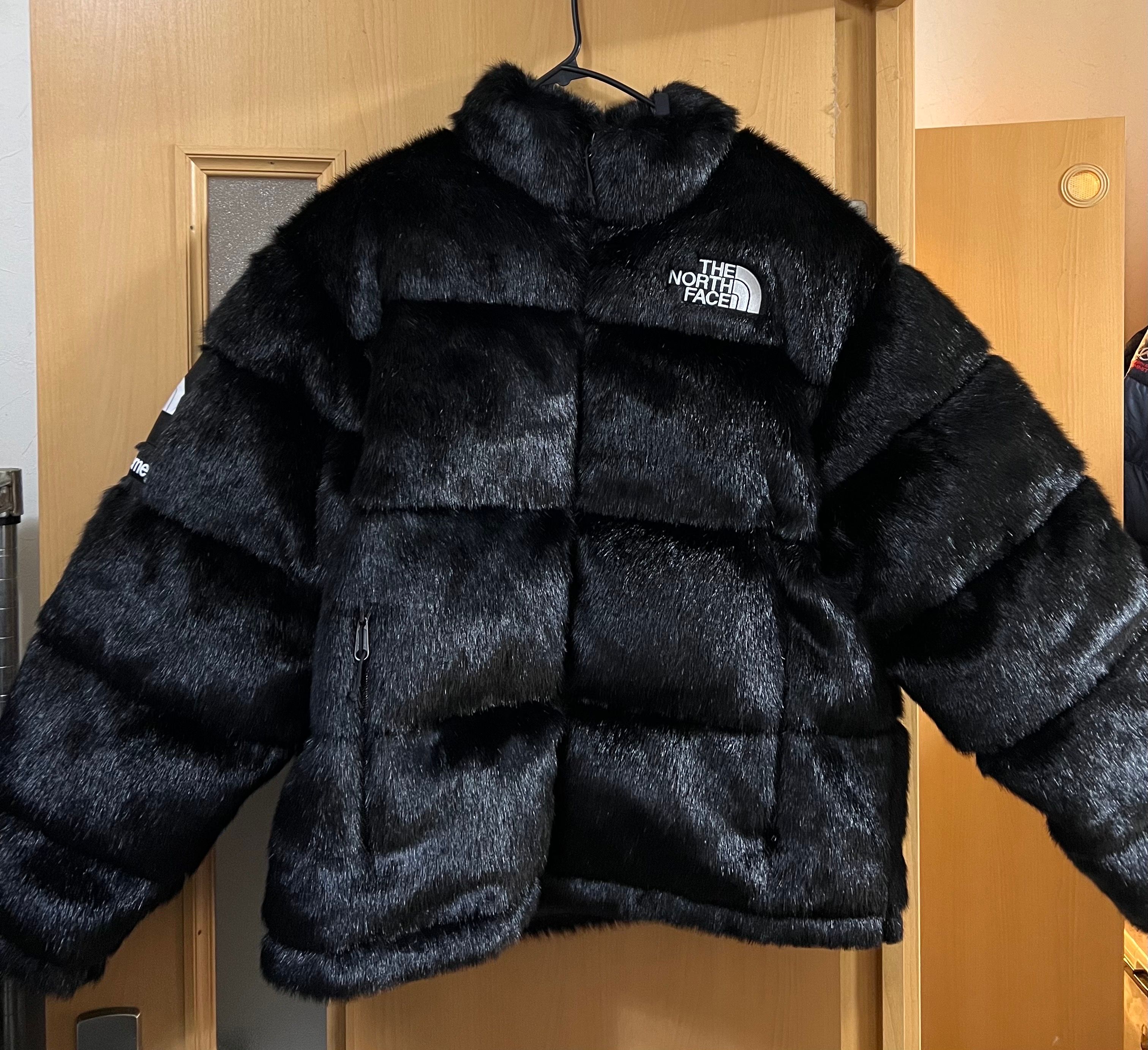 Supreme x The North Face Faux Fur Nuptse Jacket "Black"