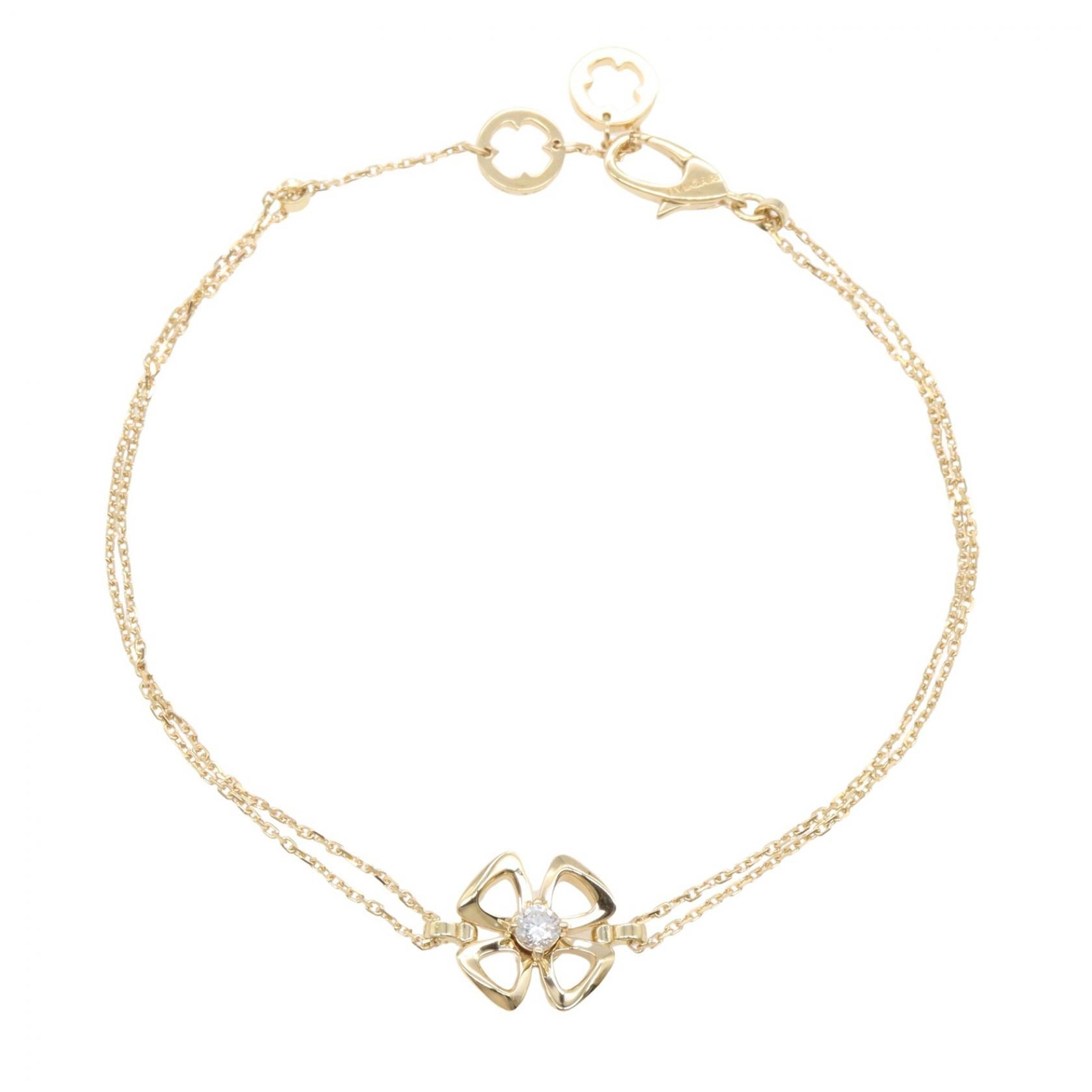 ブルガリ BVLGARI フィオレヴァー ML 1PD ブレスレット ブレスレット アクセサリー K18(イエローゴールド) ダイヤモンド レディース ゴールド系 / クリア系 355326 【中古】