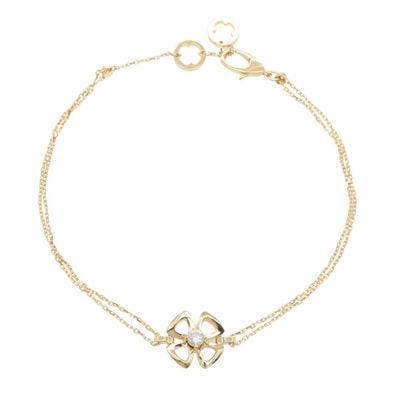 ブルガリ BVLGARI フィオレヴァー ML 1PD ブレスレット ブレスレット アクセサリー K18(イエローゴールド) ダイヤモンド レディース ゴールド系 / クリア系 355326 【中古】