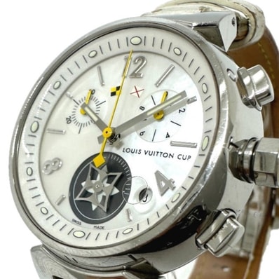 ルイヴィトン LOUIS VUITTON ラブリーカップMM Q132C タンブール 腕時計 SS シルバー