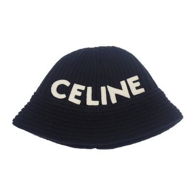 セリーヌ CELINE バケット 2A47T384D ハット カシミヤ ブラック TU レディース【中古】【Aランク】