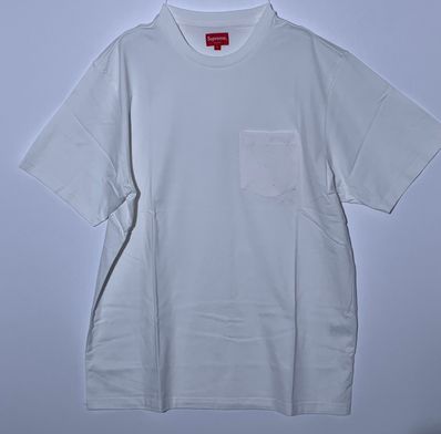 Supreme Laser Cut S Logo Pocket Tee "White"
