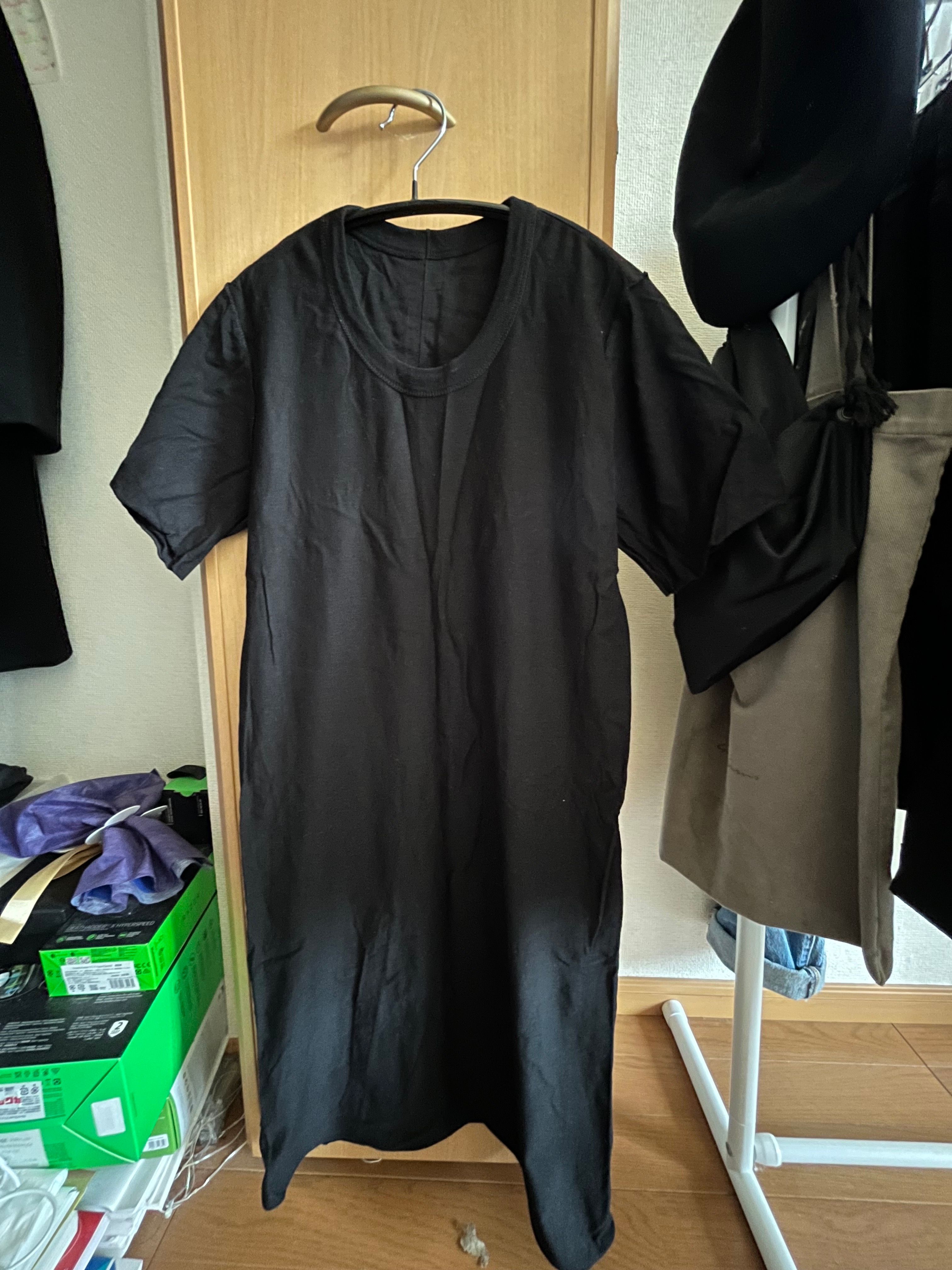 リックオウエンス ポーターヴィル ベーシック Tシャツ アンステーブル コットン "ブラック"