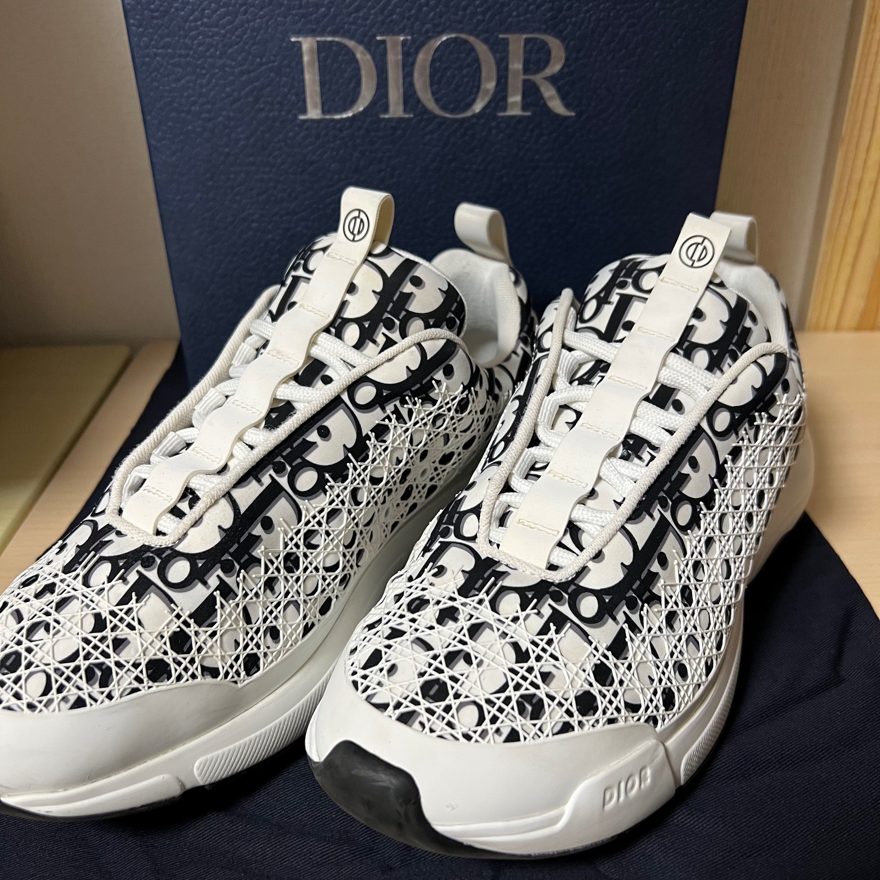 美品 Dior スニーカー B24 オブリーク キャンバス 総柄 42 27.0
