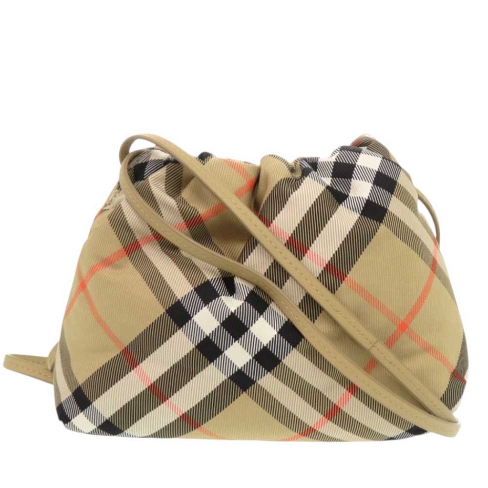 バーバリー   8096210  ナイロン レザー ブラウン