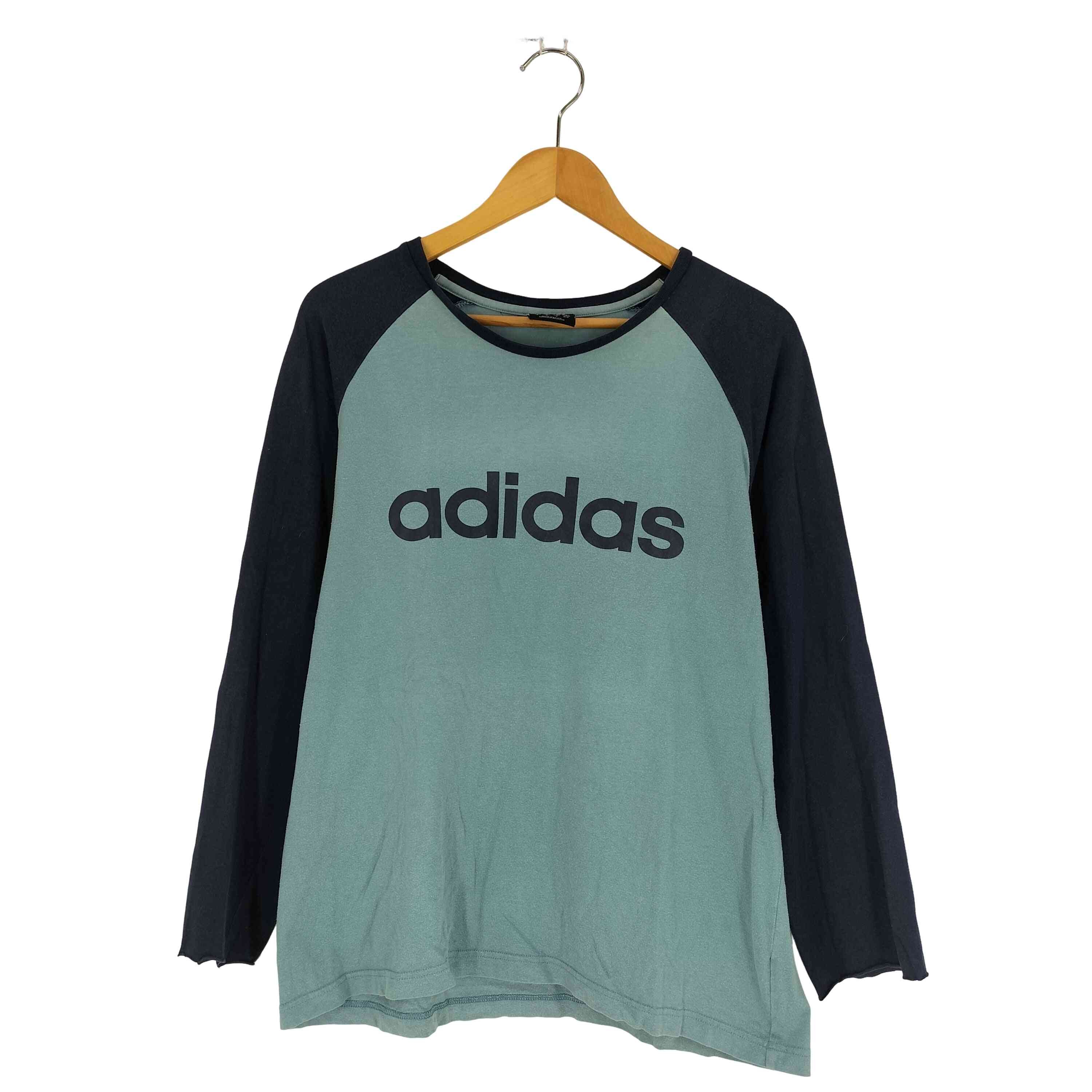 00s 万国旗タグ ロゴプリント ツートン ラグランロングスリーブTシャツ【1142993042472】