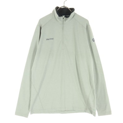 MARMOT マーモット ワンポイントロゴ 長袖 ハーフジップ Tシャツ XL グレー ロンT