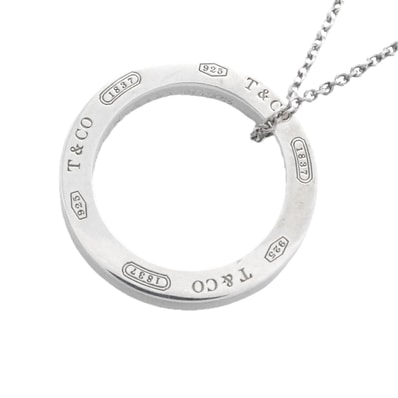 【6jfb0239-k】ティファニー ネックレス 1837/サークル シルバー925【中古】レディース