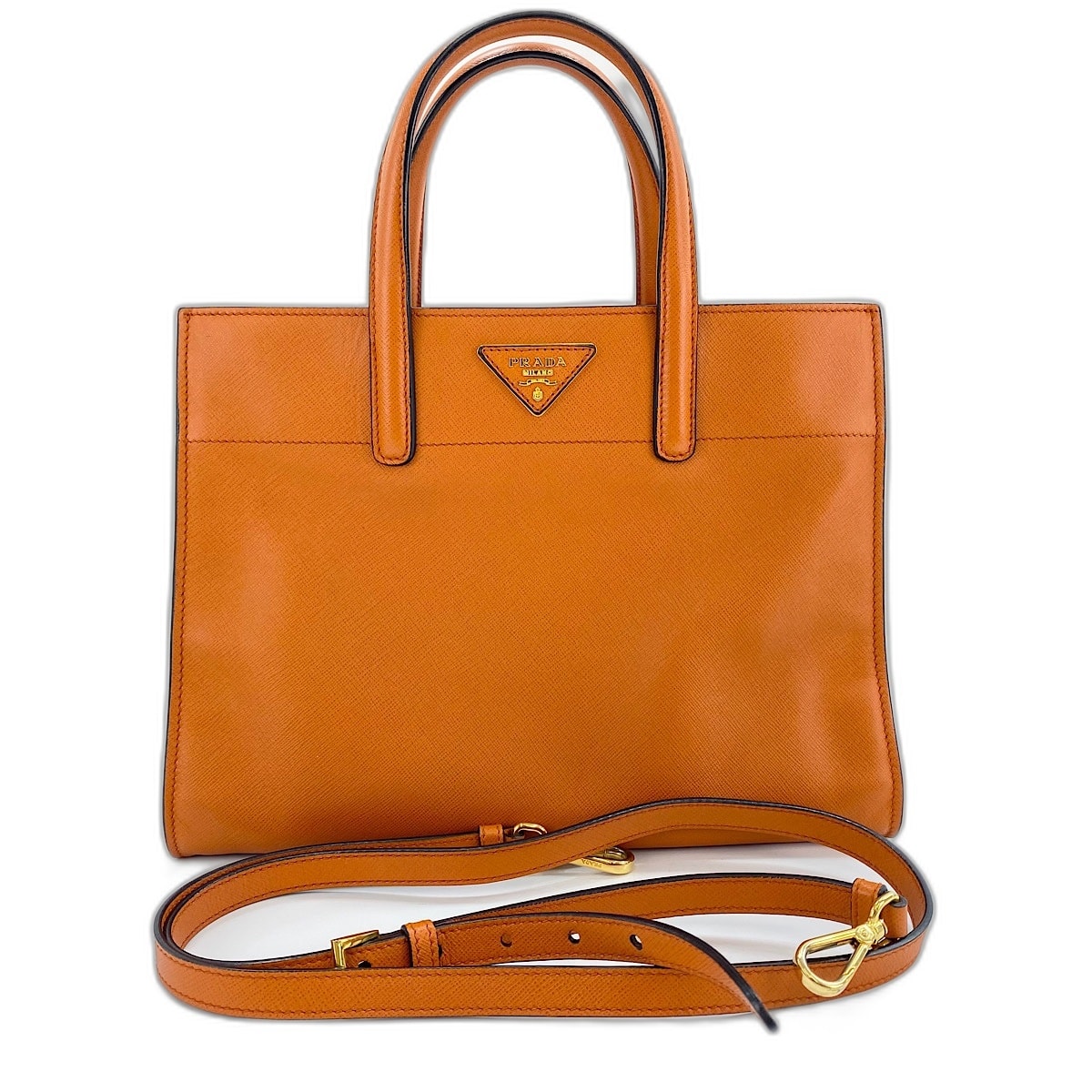 プラダ PRADA 2WAY ハンドバッグ レザー【中古】