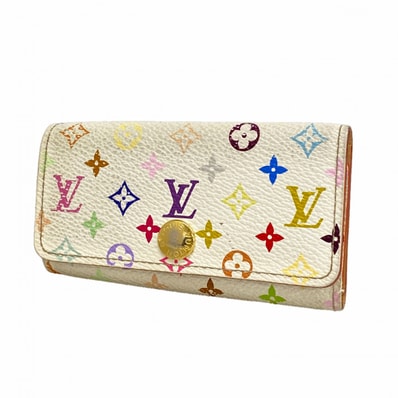 【6fa1566】ルイヴィトン キーケース モノグラム・マルチカラー ミュルティクレ4 M93731 ブロン【中古】レディース