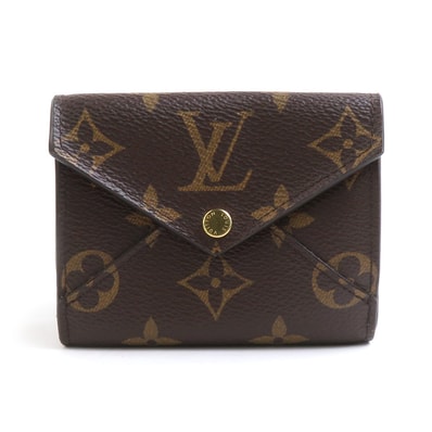 ルイ ヴィトン LOUIS VUITTON 三つ折り財布 コンパクトウォレット モノグラム ポルトフォイユ セレスト モノグラムキャンバス ブラウン/ピンク ゴールド レディース M81665【中古】 e61157i