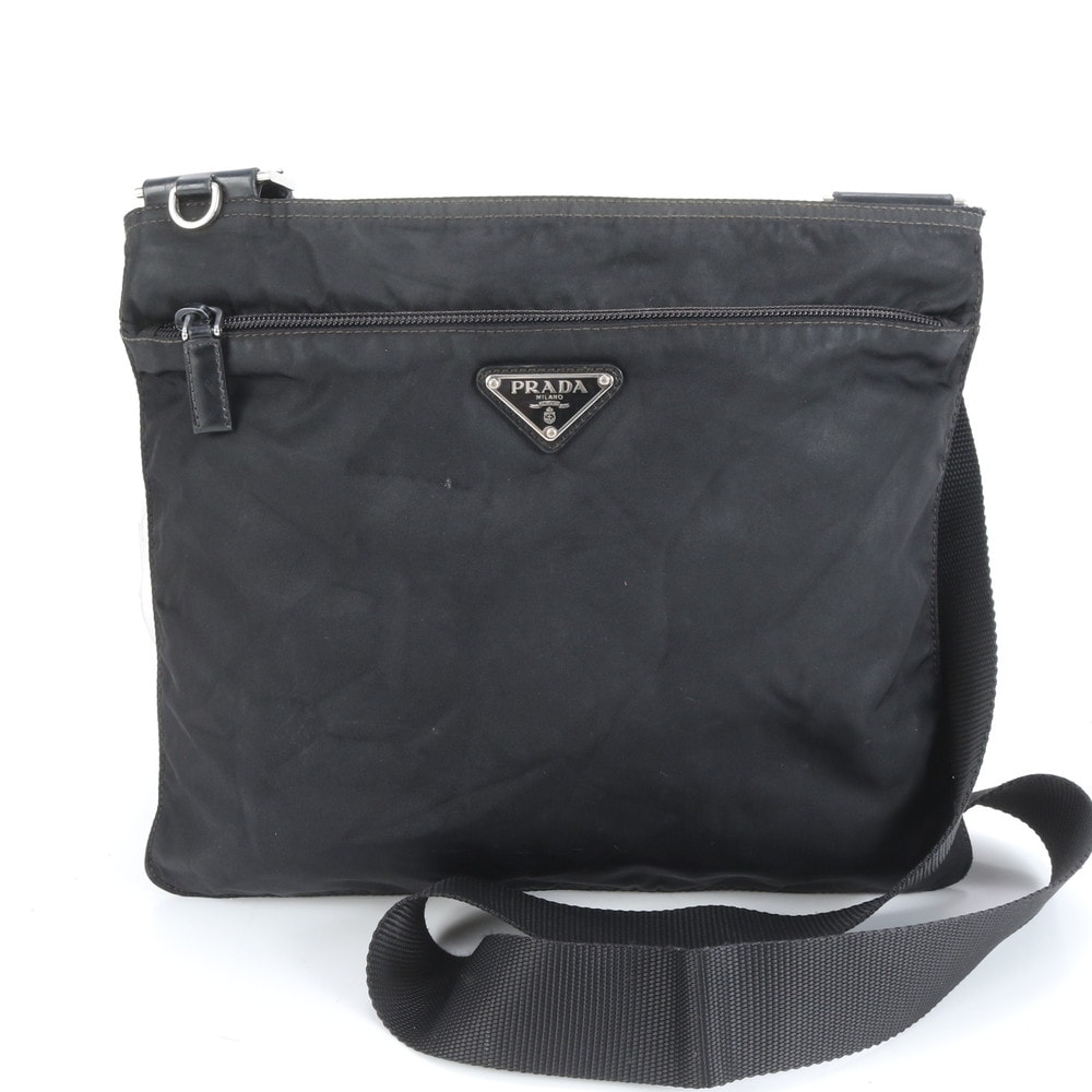 ■美品 プラダ テスート ナイロントライアングルロゴショルダーバッグ