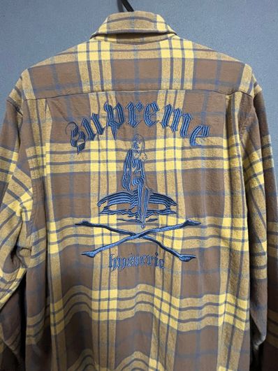 Supreme x HYSTERIC GLAMOUR Plaid Flannel Shirt "Tan"