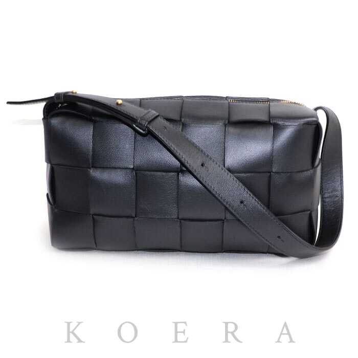 BOTTEGAVENETA ボッテガヴェネタ ブリック カセット ショルダーバッグ ブラック 709360 IC レディース【中古】
