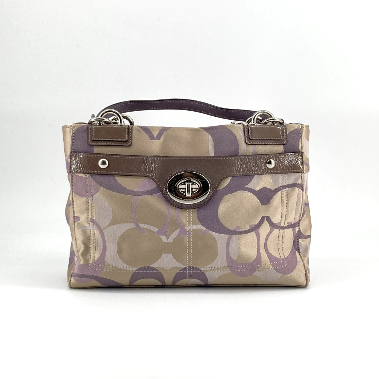 COACH(コーチ) ペネロピ オプティック シグネチャー キャリーオール F17140 ハンドバッグ ベージュ