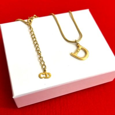 Christian Dior ディオール CD ロゴ GP ネックレス ゴールド
267-2