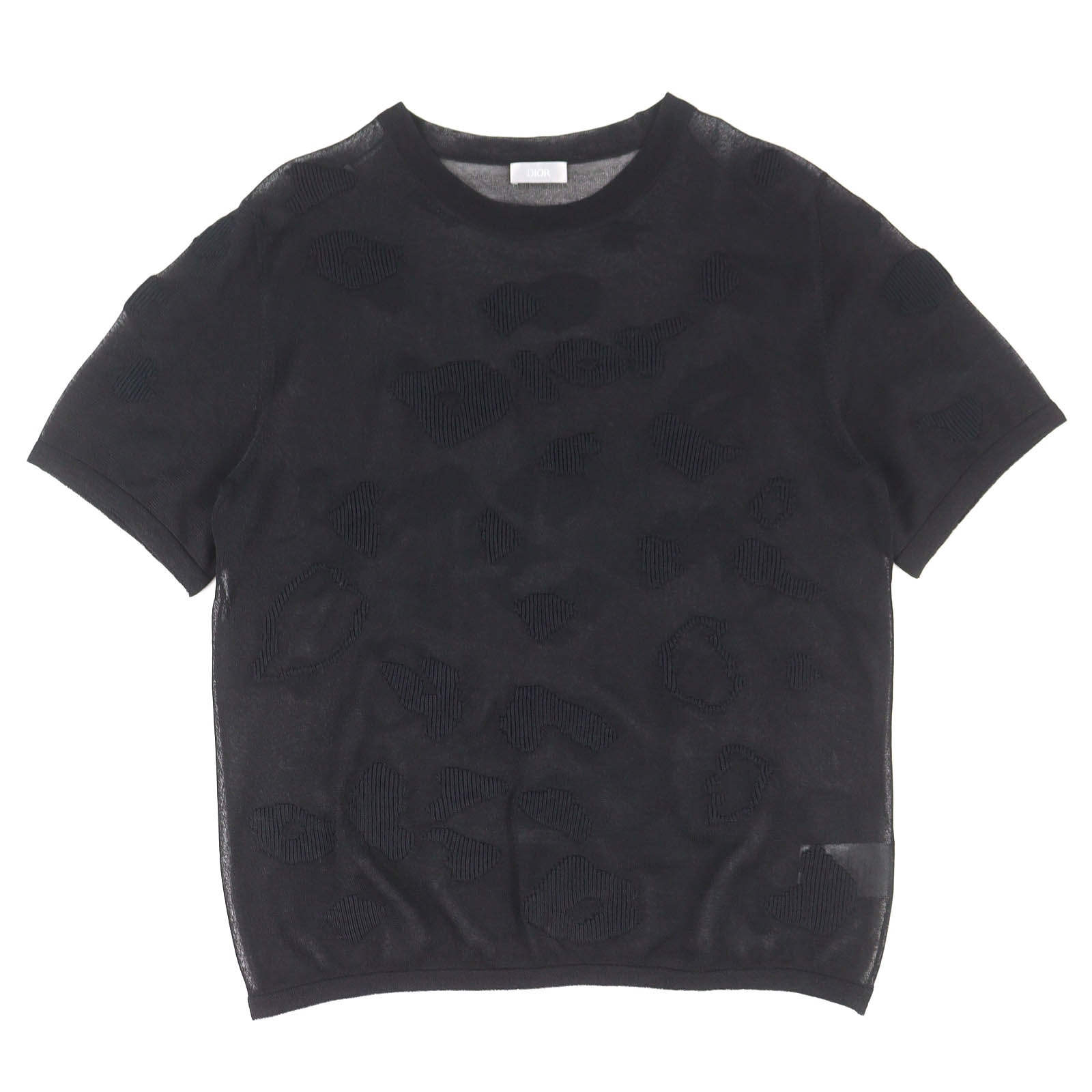 極美品 ディオール オム 半袖ニット ブラック XL 933M636AT966