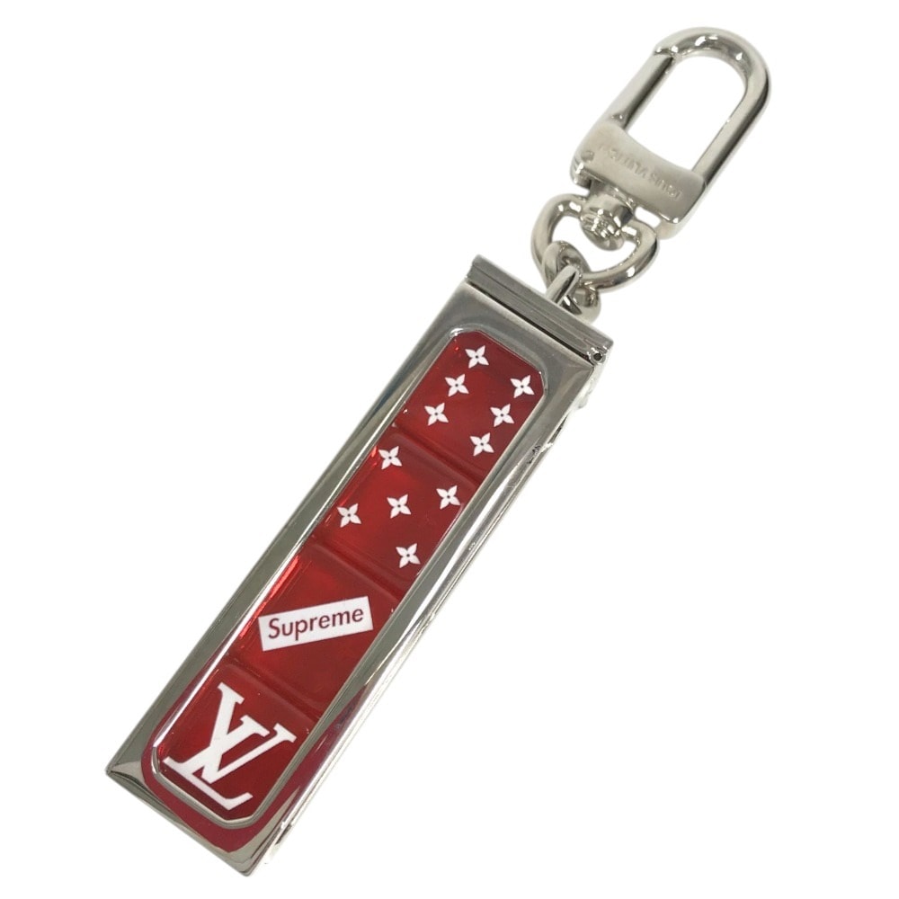 ルイヴィトン LOUIS VUITTON ダイス サイコロ MP2073 supereme コラボ シュプリーム バックチャーム キーホルダー メタル レッド