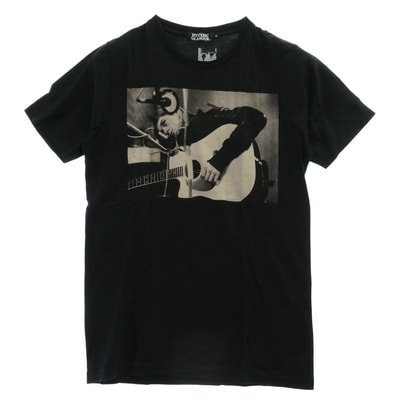 HYSTERIC GLAMOUR ヒステリックグラマー Tシャツ 08SS 4CT-5812 KURT COBAIN Smells Like Teen Spirit TEE カートコバーン フォトプリント Tシャツ 半袖カットソー ブラック ブラック系【中古】