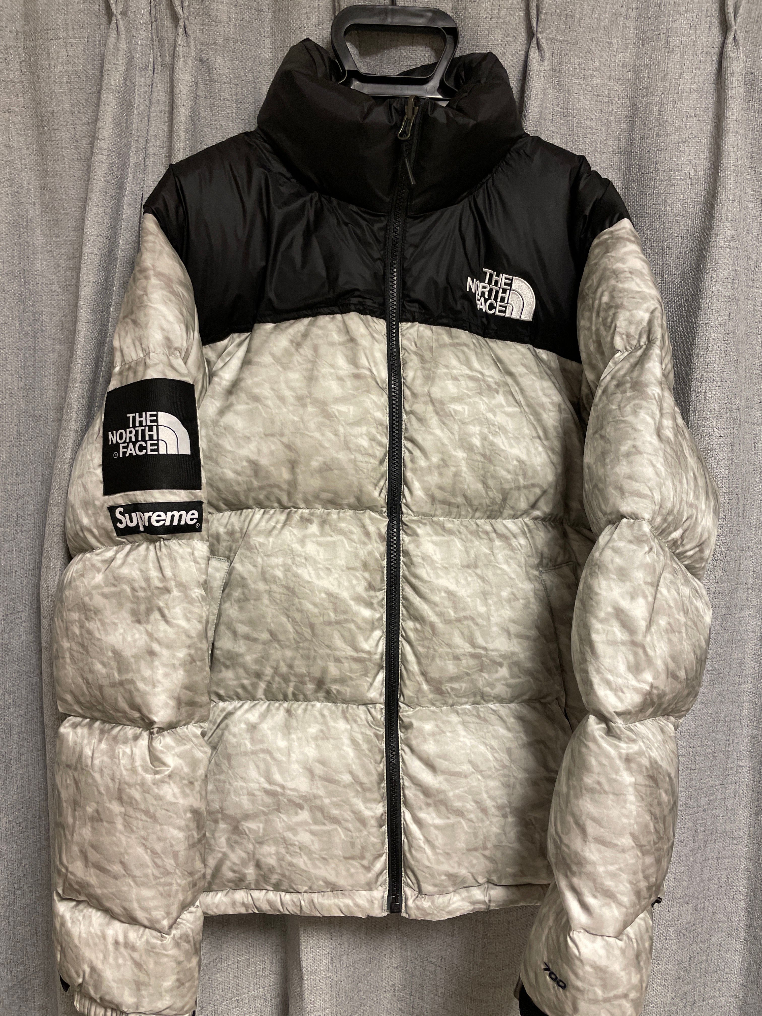 Supreme x The North Face Nuptse Jacket "White Paper Print"
