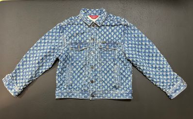 Supreme Hole Punch Denim Trucker Jacket "Blue"