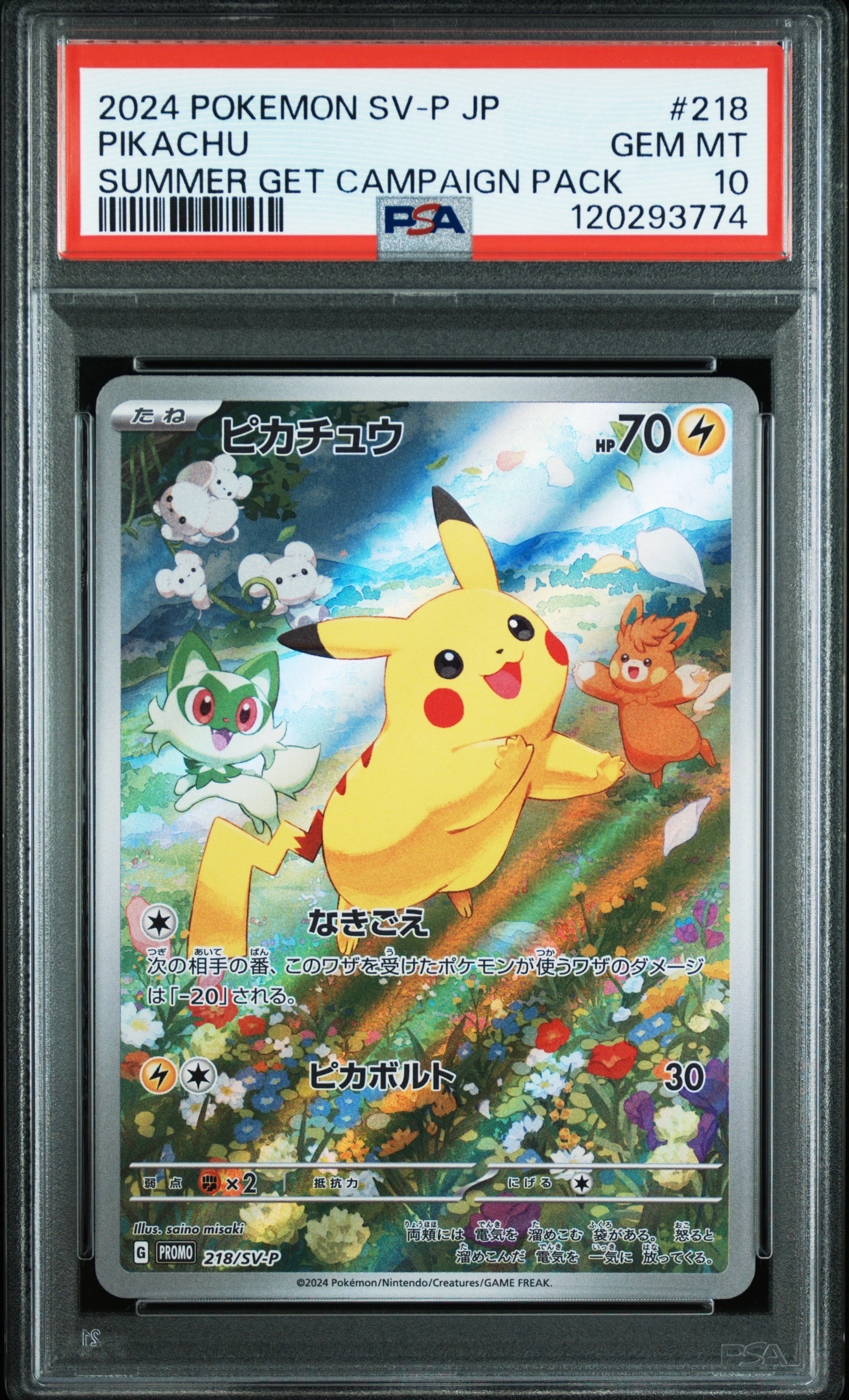 ピカチュウ P [SV-P 218](プロモカードパック「ポケカの夏がキタ!プロモカードGetキャンペーン!」)