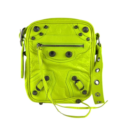 バレンシアガ BALENCIAGA ショルダーバッグ ル カゴール レザー ネオンイエロー ユニセックス 719065【中古】 z9516