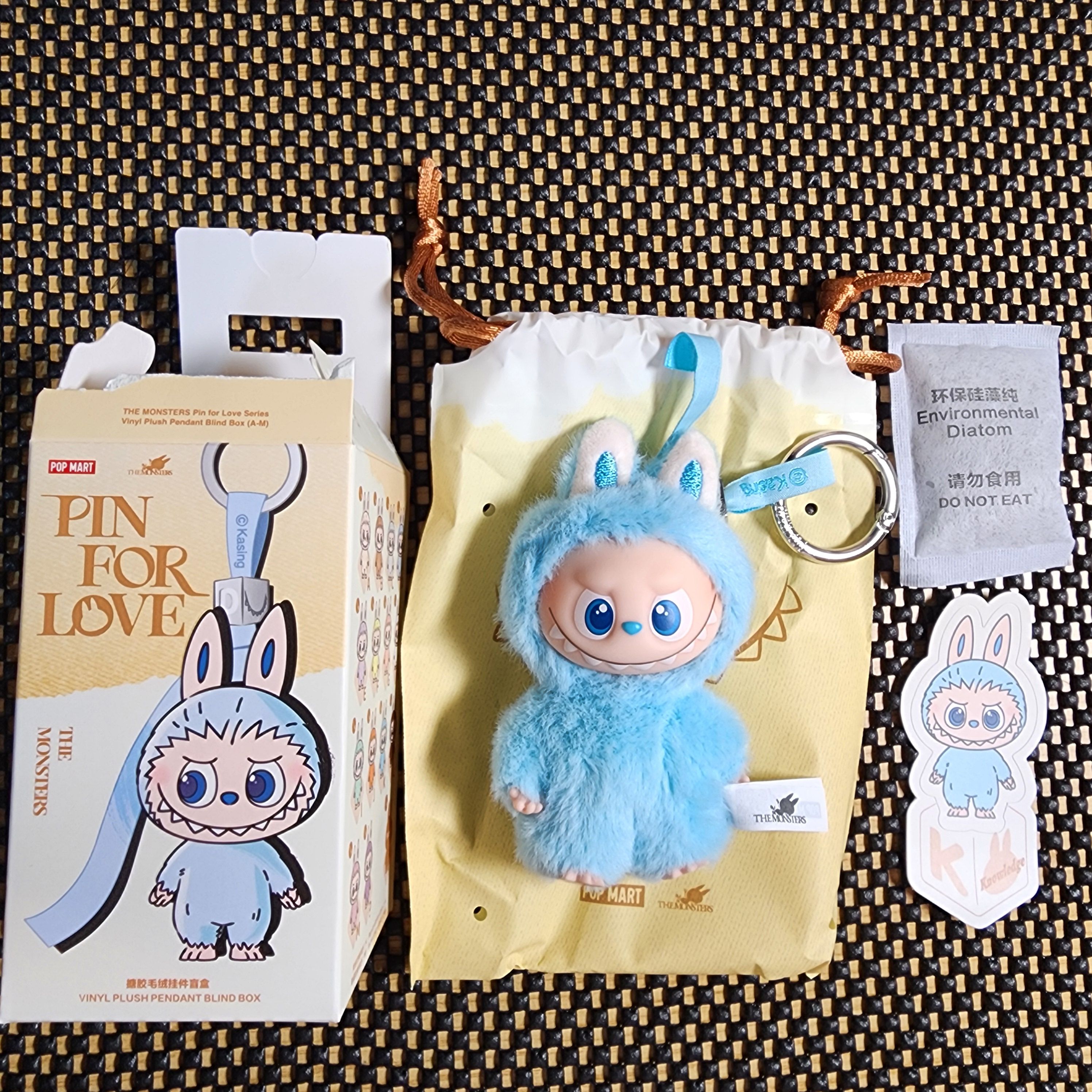 POP MART THE MONSTERS (LABUBU) Pin for Love Series-Vinyl Plush Pendant (A-M) K