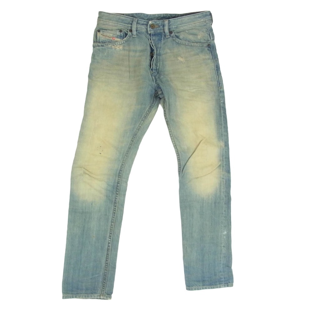 DIESEL ディーゼル デニムパンツ BRADDOM ダメージ加工 レギュラー スリム デニムパンツ インディゴブルー系 29【中古】