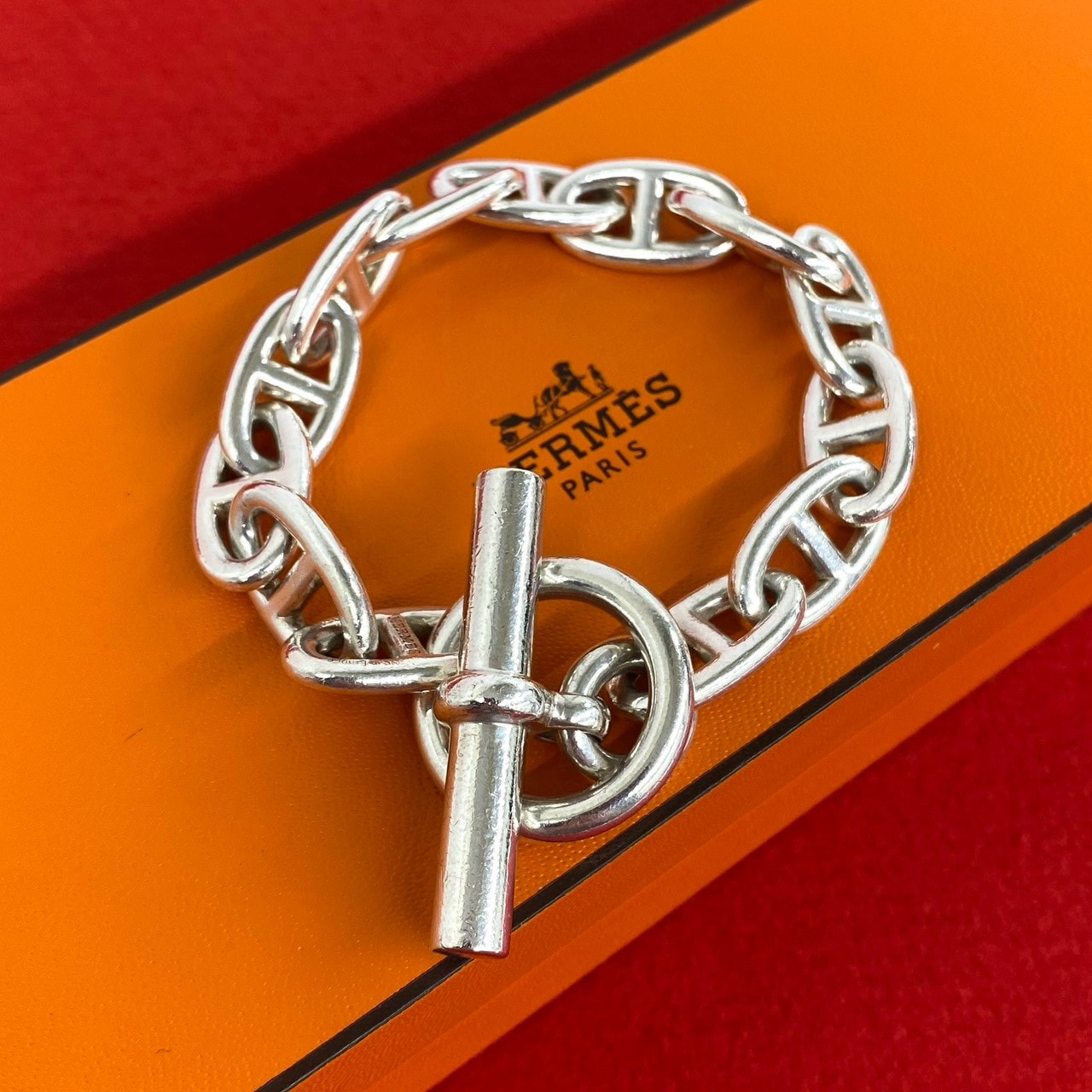 HERMES エルメス シェーヌダンクル GM 13コマ ブレスレット シルバー925 ブレスレット シルバー
34260