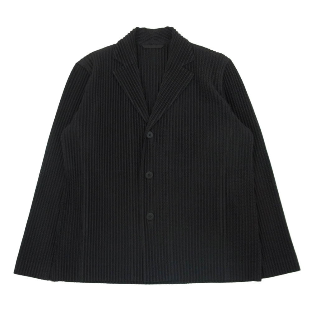 HOMME PLISSE ISSEY MIYAKE オム プリッセ イッセイミヤケ hp91jd150 3ボタン プリーツ ジャケット ダークブラウン系 グレイッシュダークブラウン系 2【中古】