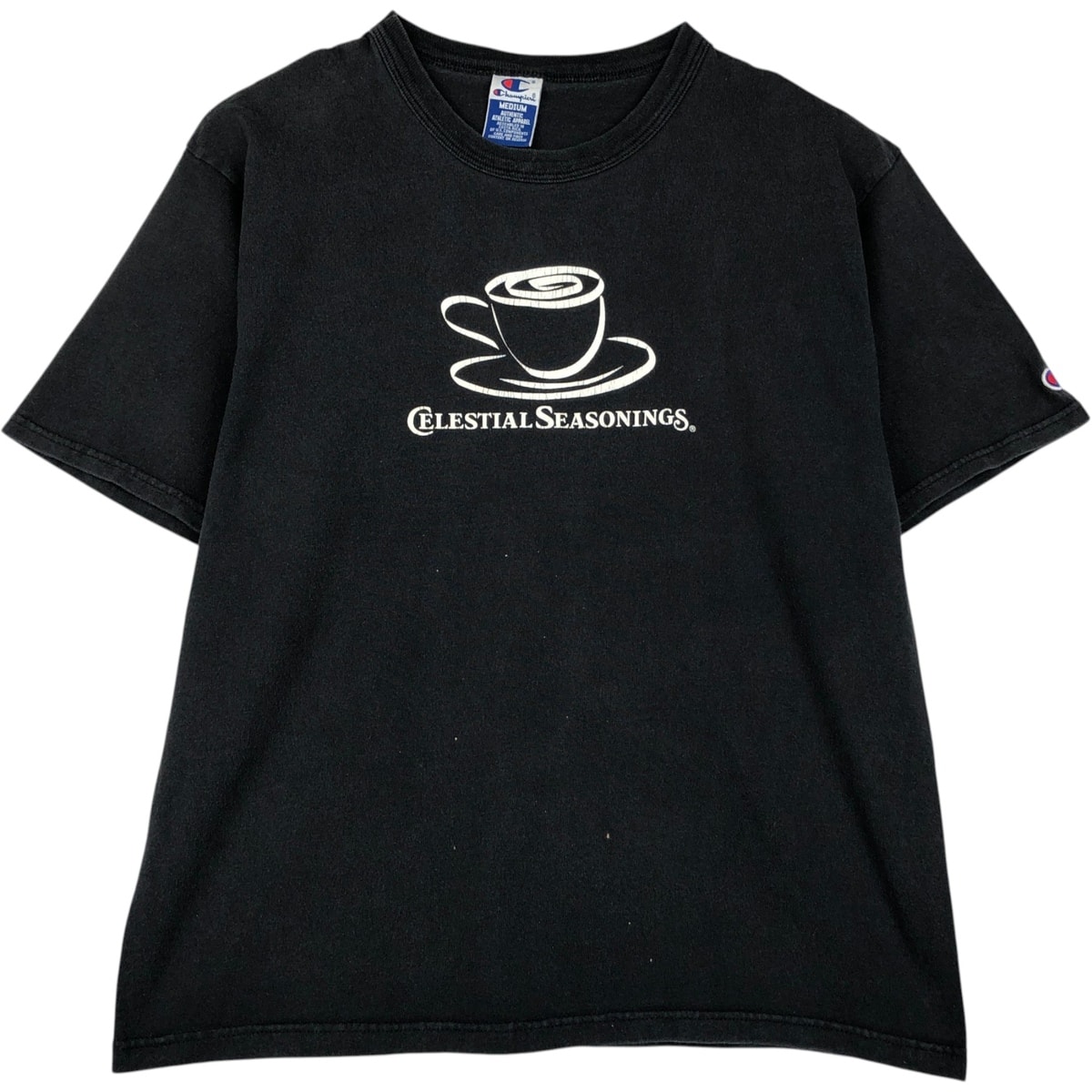 古着 90年代 チャンピオン Champion AUTHENTIC ATHLETIC APPAREL CELESTIAL SEASONINGS アドバタイジングTシャツ メンズM相当 ヴィンテージ/eaa623349