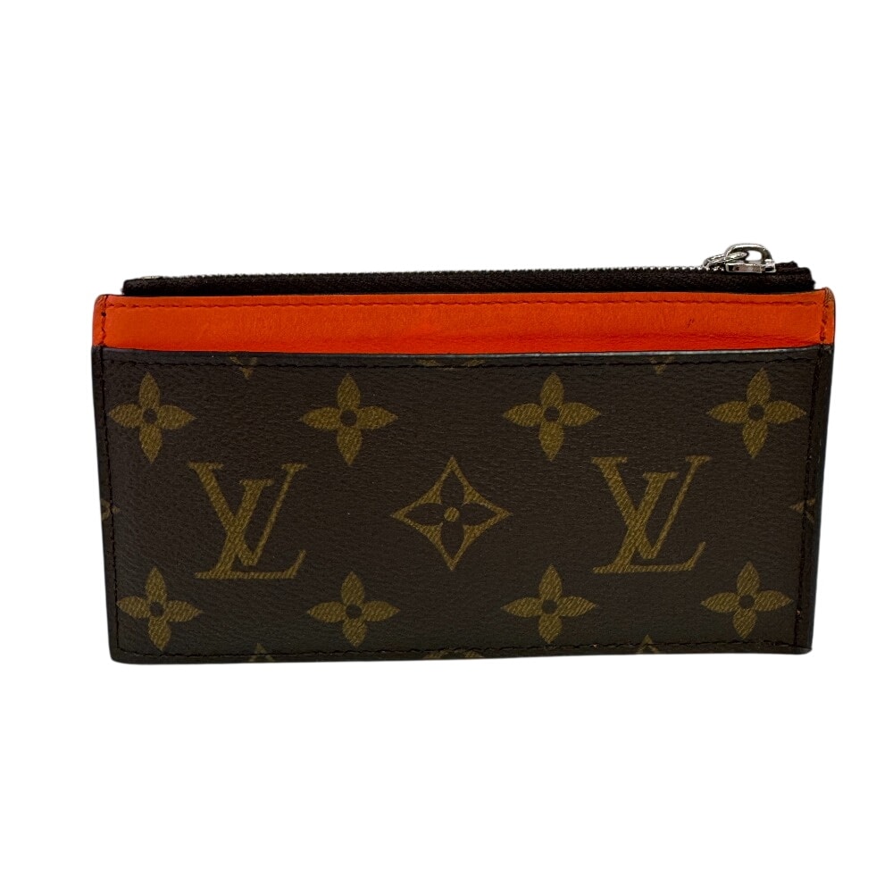 ルイヴィトン LOUIS VUITTON コインケース モノグラムマカサー コインカードホルダー カードケース 名刺入れ パスケース M82909 ブラウン