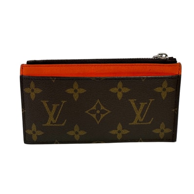 ルイヴィトン LOUIS VUITTON コインケース モノグラムマカサー コインカードホルダー カードケース 名刺入れ パスケース M82909 ブラウン