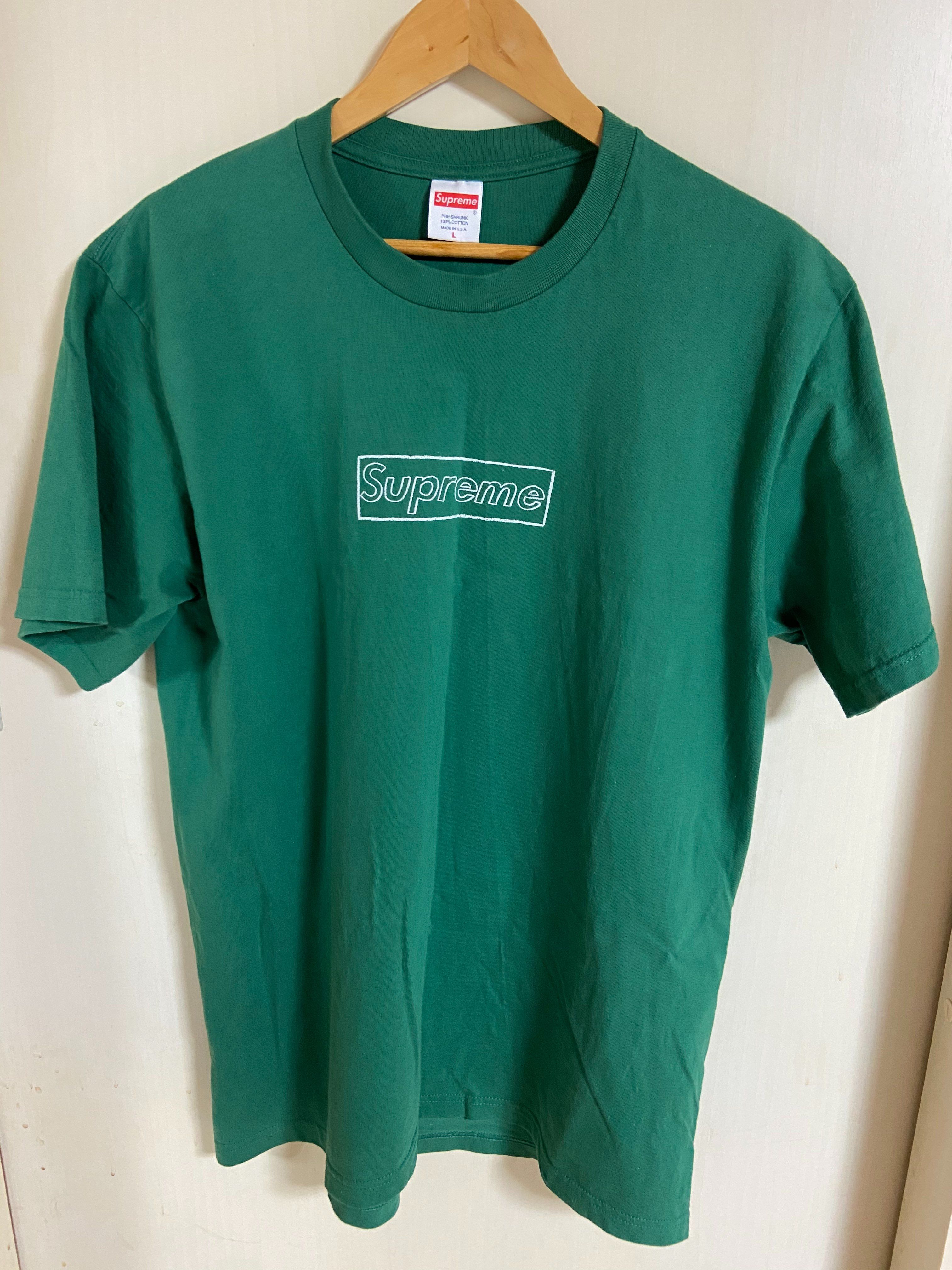 Supreme KAWS Chalk Logo Tee "Light Pine"