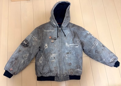 Supreme HJR Trompe Loeil Hooded Work Jacket "Blue"